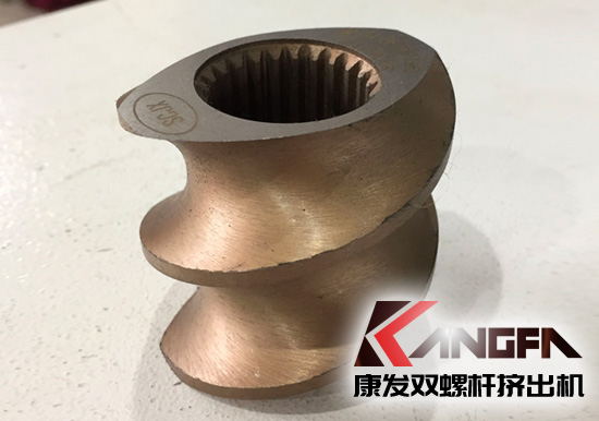 康發雙螺桿擠出機新一代螺紋套現已批量生產，請認準scjx激光防偽商標。