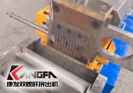 “中國制造”尋求挖掘更大的非洲需求！JSH-65型雙螺桿擠出機設備出口設備帶料試機，坐標非洲！