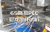 65高扭+PLC，尼龍加纖雙螺桿擠出機(jī)試機(jī)